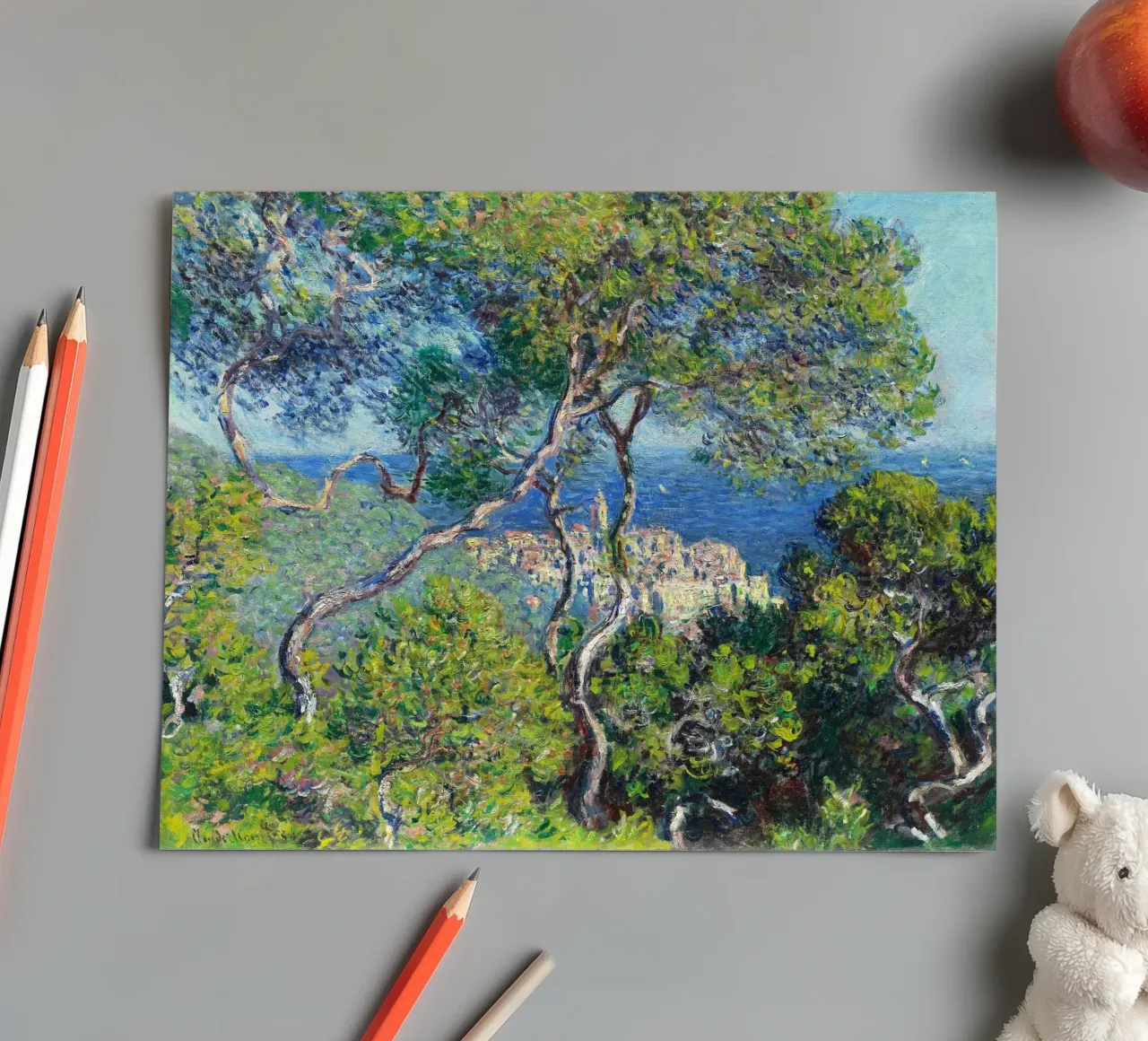 Bordighera (1884) by Claude Monet sticker sheet by Venus Art