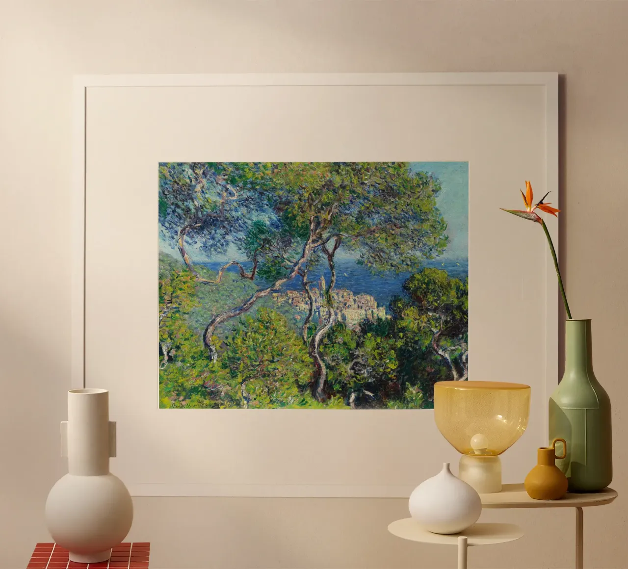 Bordighera (1884) di Claude Monet carta hahnemühle da Venus Art