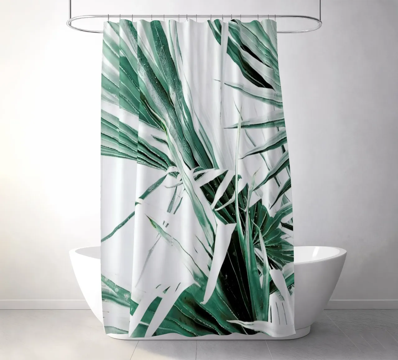 Palm Leaves shower curtain by Victoria Frost