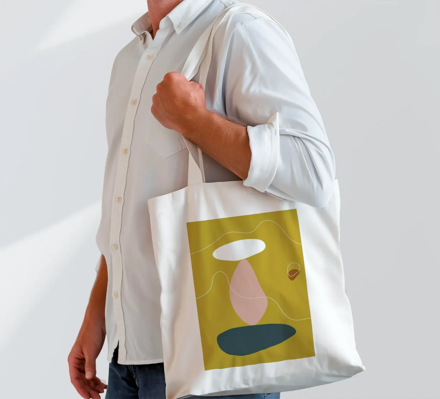 Stack II borsa in juta da Pure