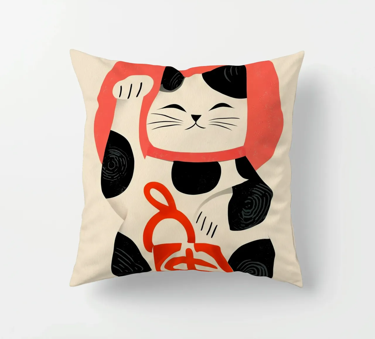 Maneki-neko | Il gatto fortunato con la borsa cuscino da Autofocus