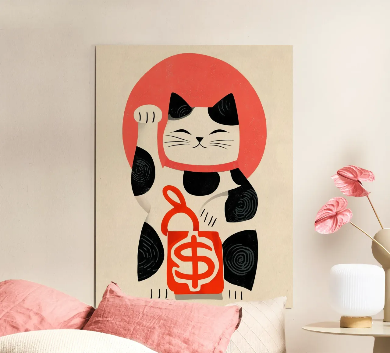 Maneki-neko | Il gatto fortunato con la borsa poster da Autofocus