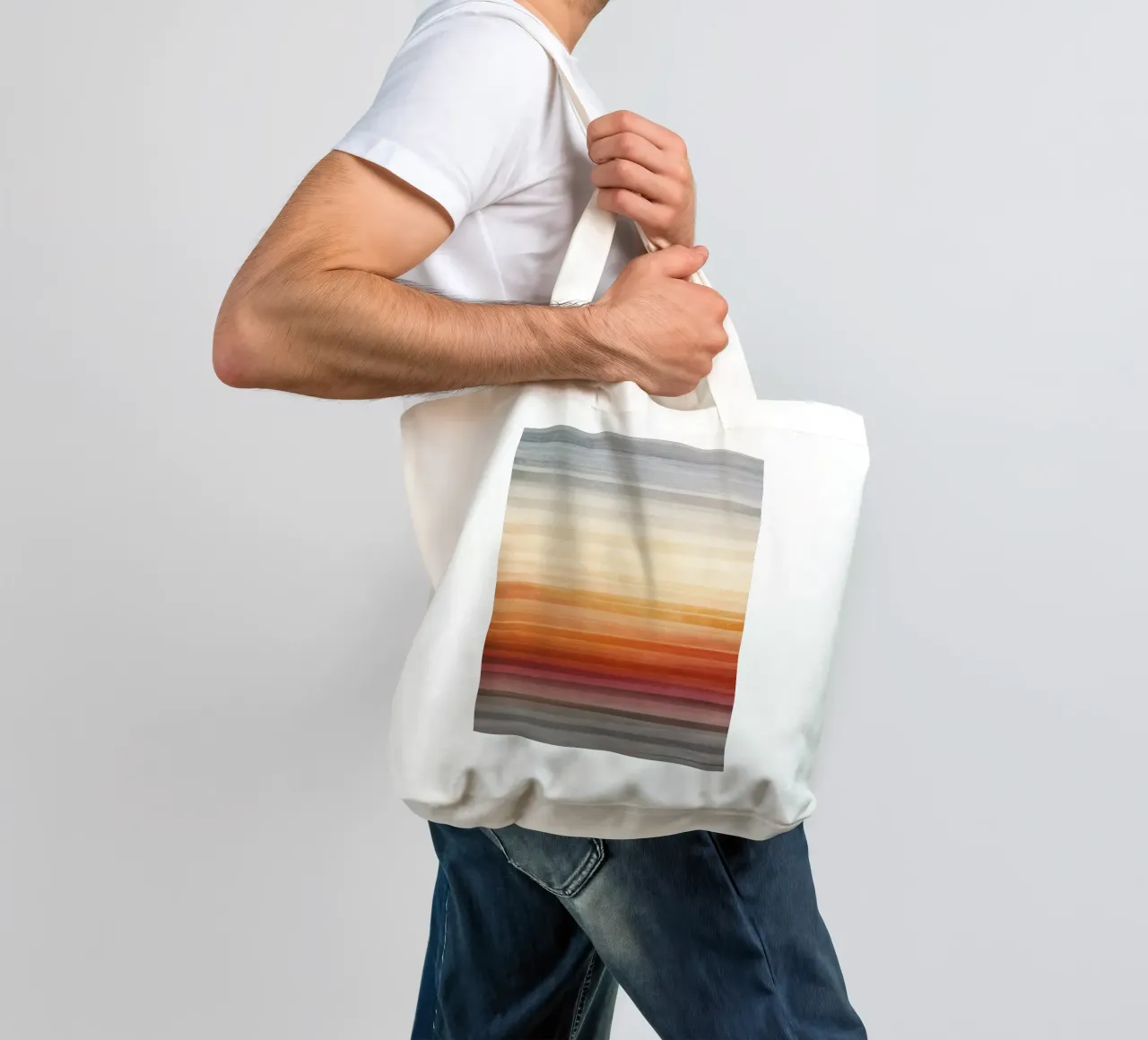 Color Stripes no. 8 borsa in juta da adrianooliveira