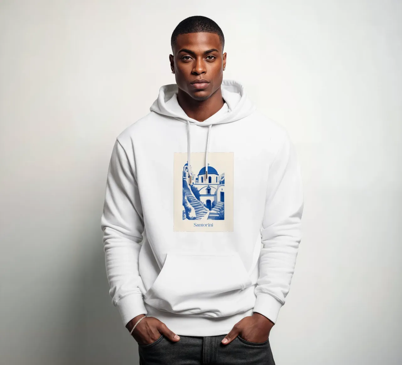 Santorini felpa con cappuccio da Indigo Rain