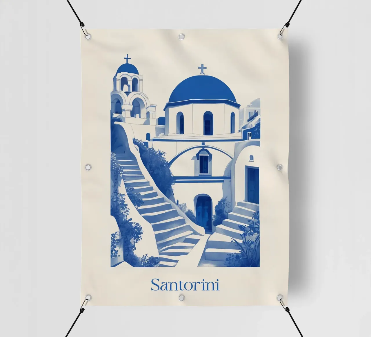 Santorini telo in pvc da Indigo Rain