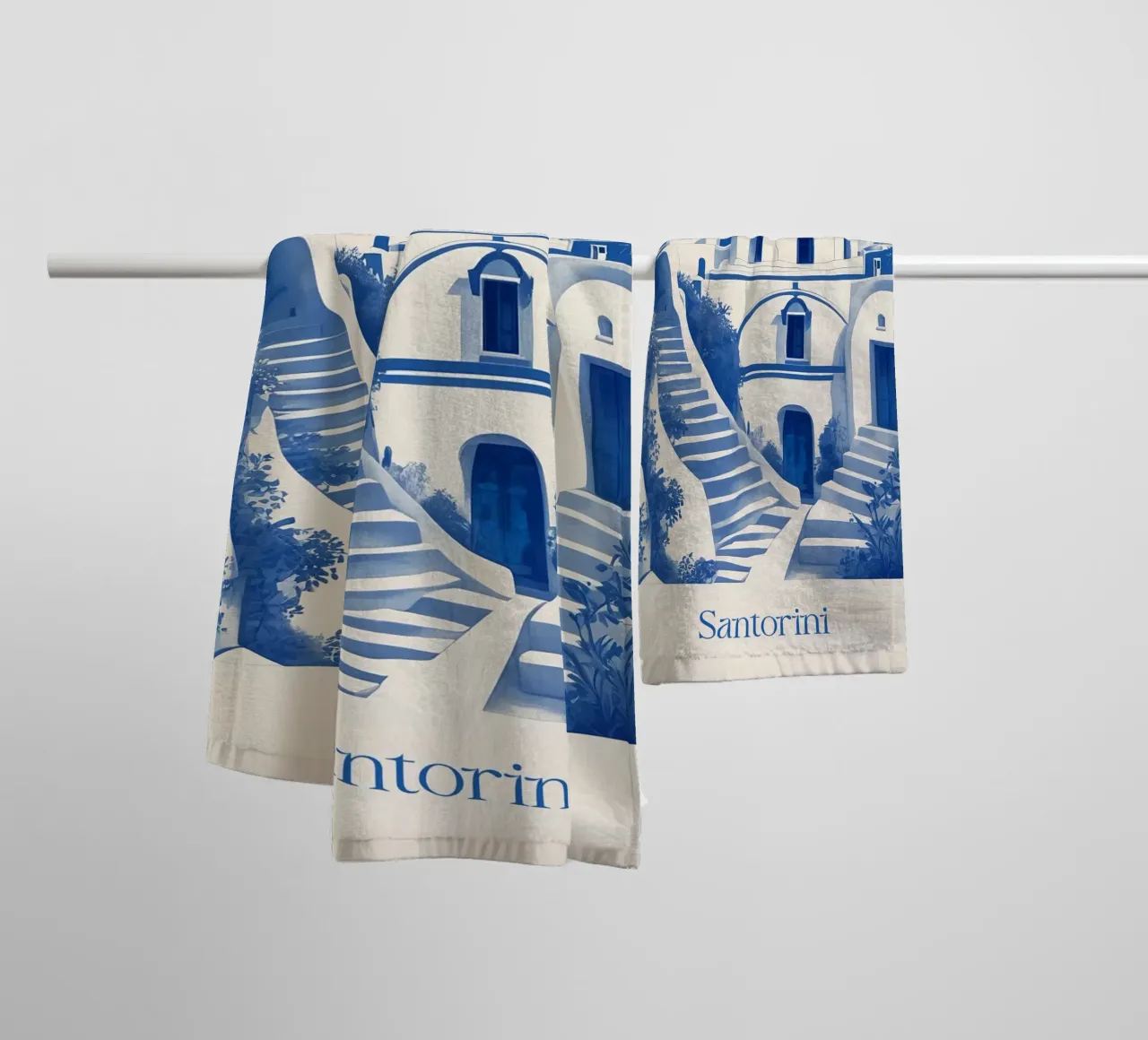 Santorini asciugamano da bagno da Indigo Rain