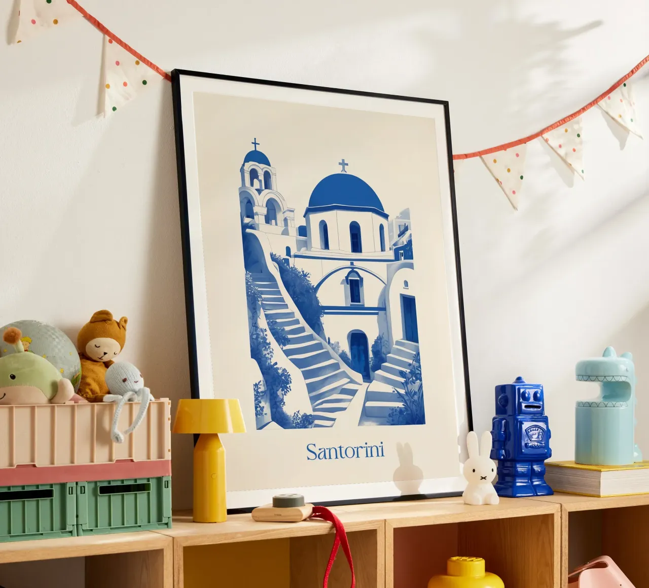 Santorini poster da Indigo Rain