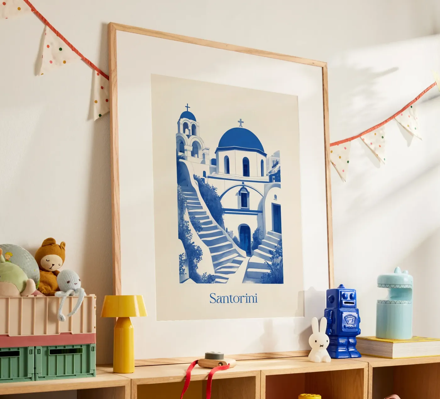 Santorini poster da Indigo Rain