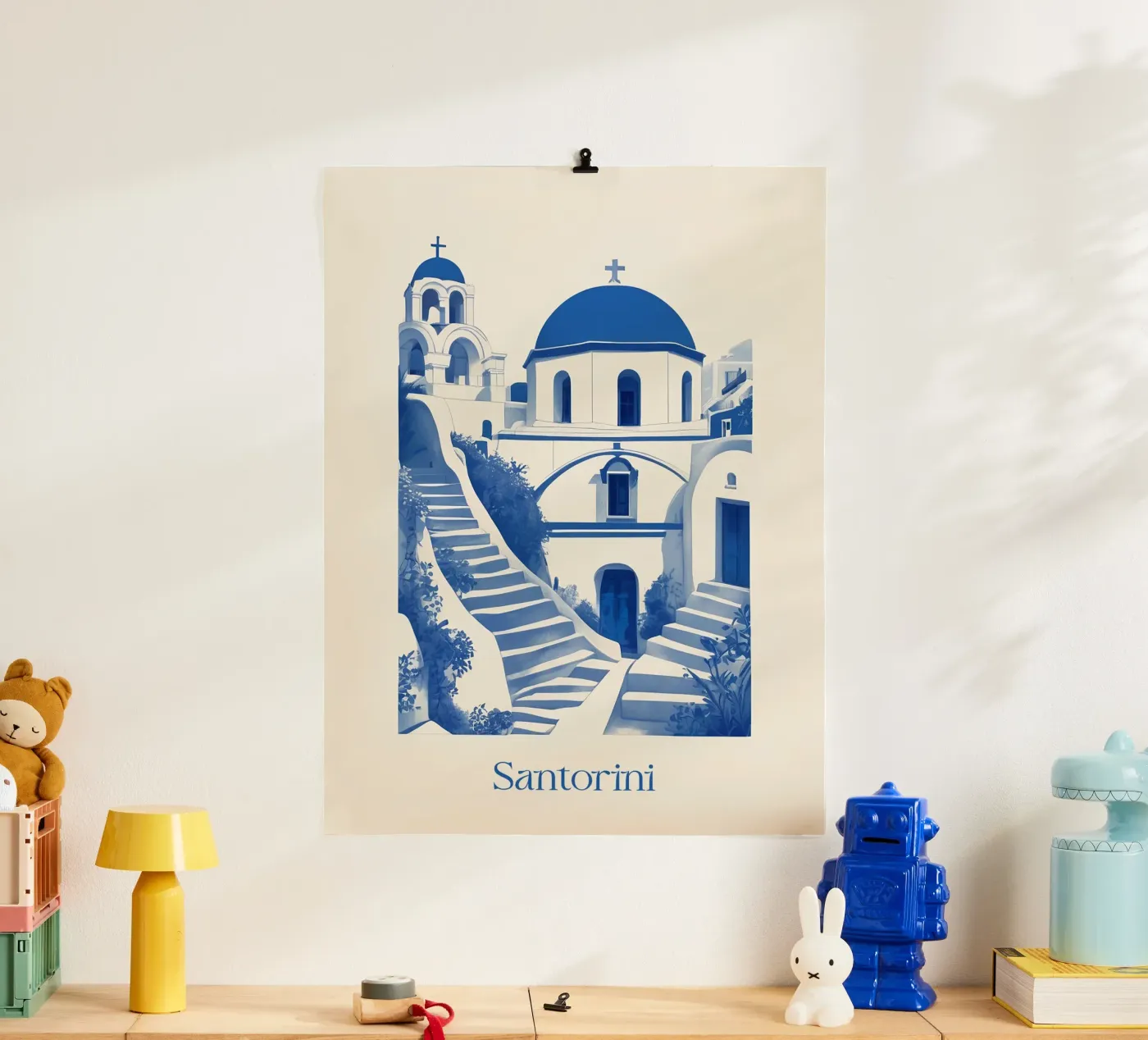 Santorini poster da Indigo Rain