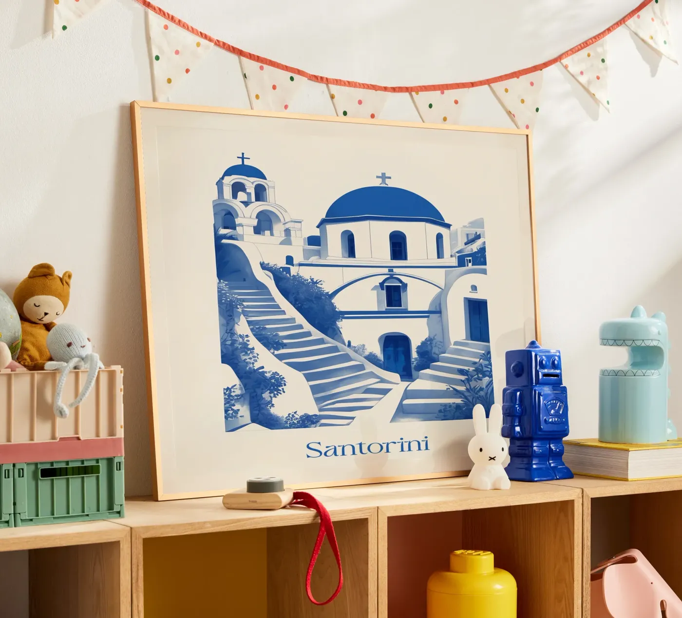 Santorini poster da Indigo Rain