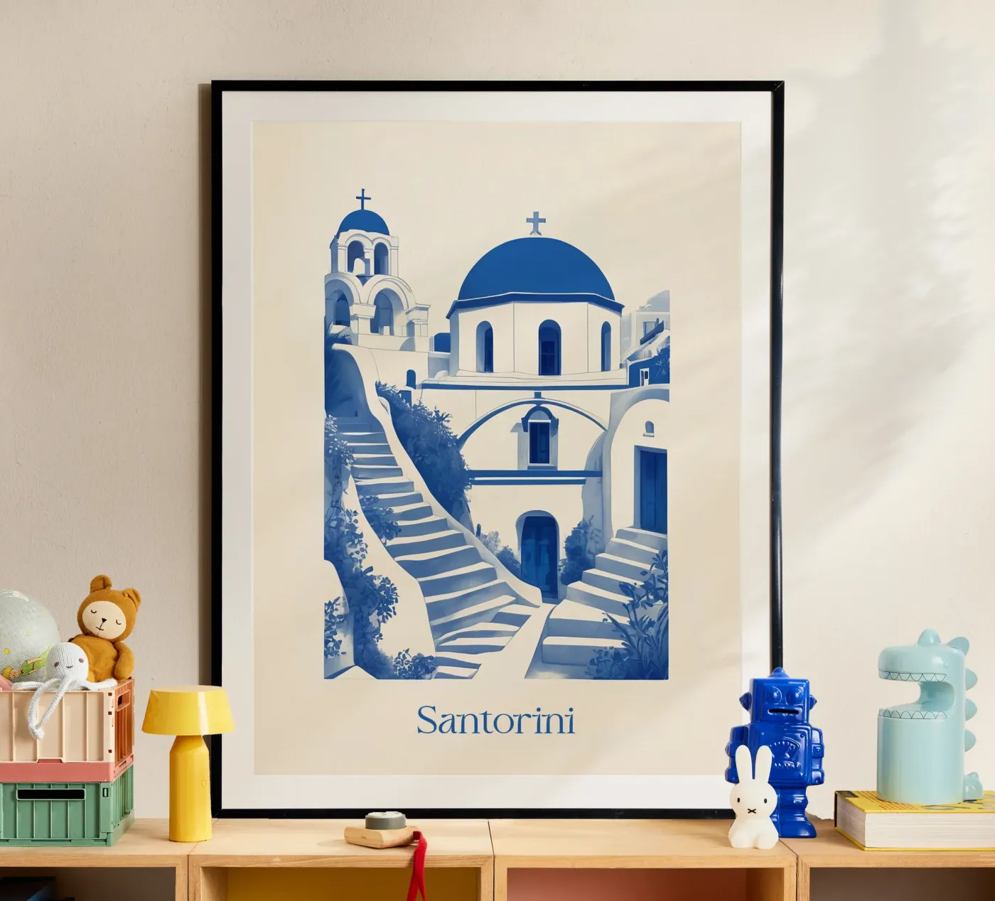 Santorini poster da Indigo Rain