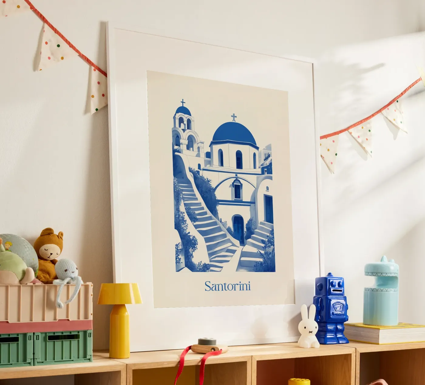 Santorini poster da Indigo Rain