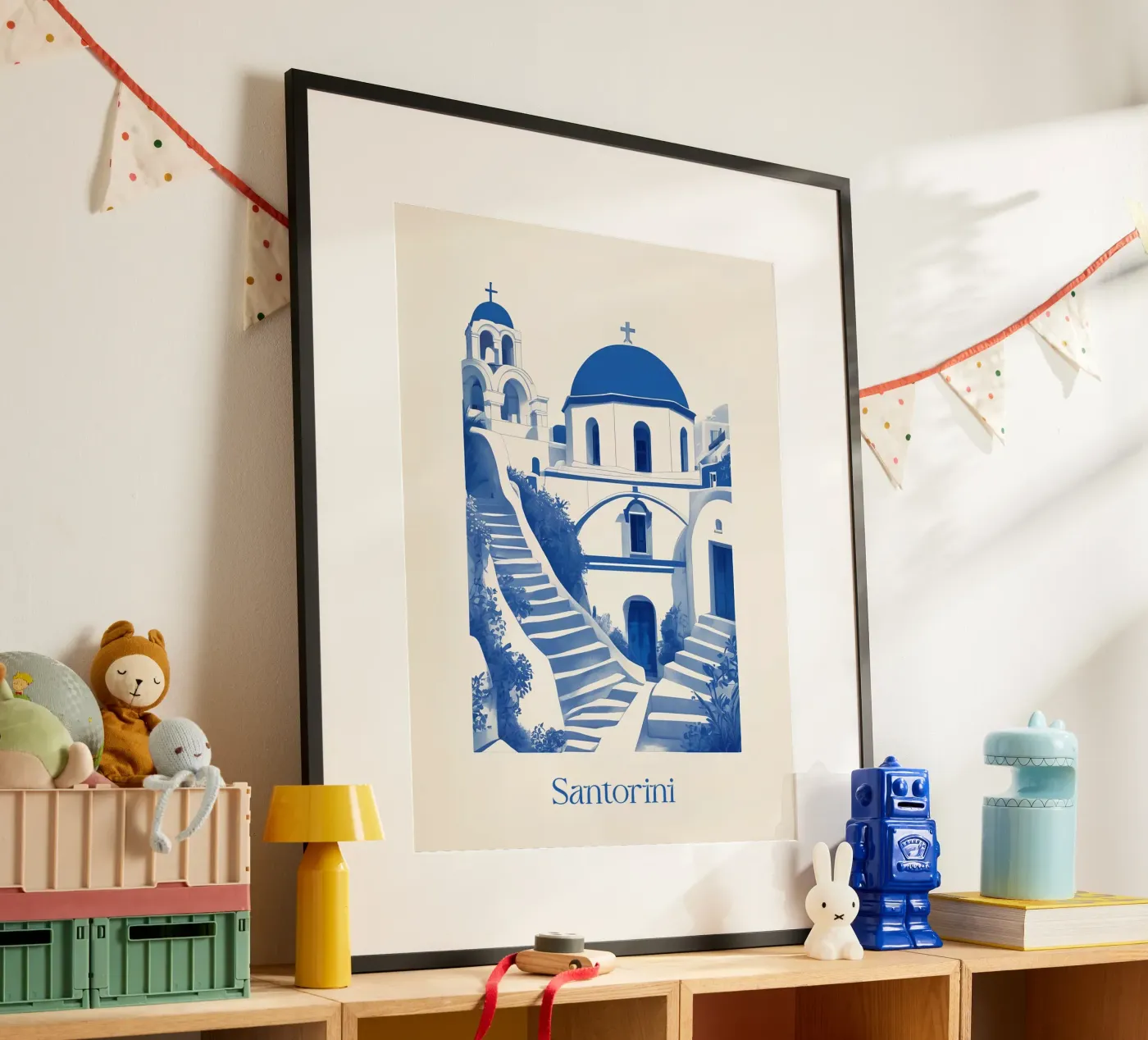 Santorini poster da Indigo Rain