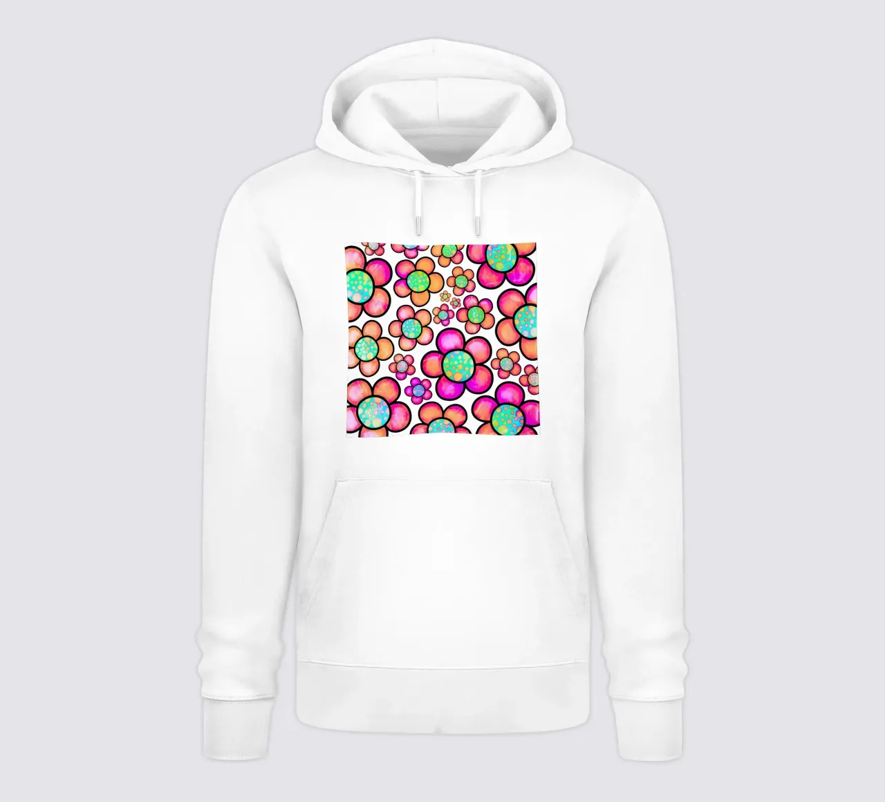 Whimsical Daisy Doodles hoodie by Botanical Pattern House