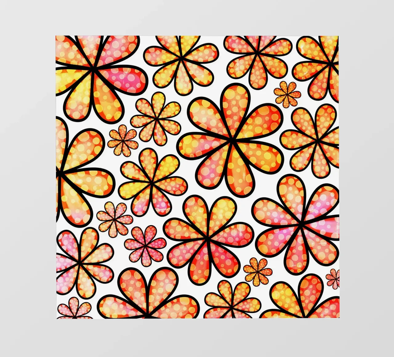 Scarabocchi di margherite stravaganti telo in pvc da Botanical Pattern House