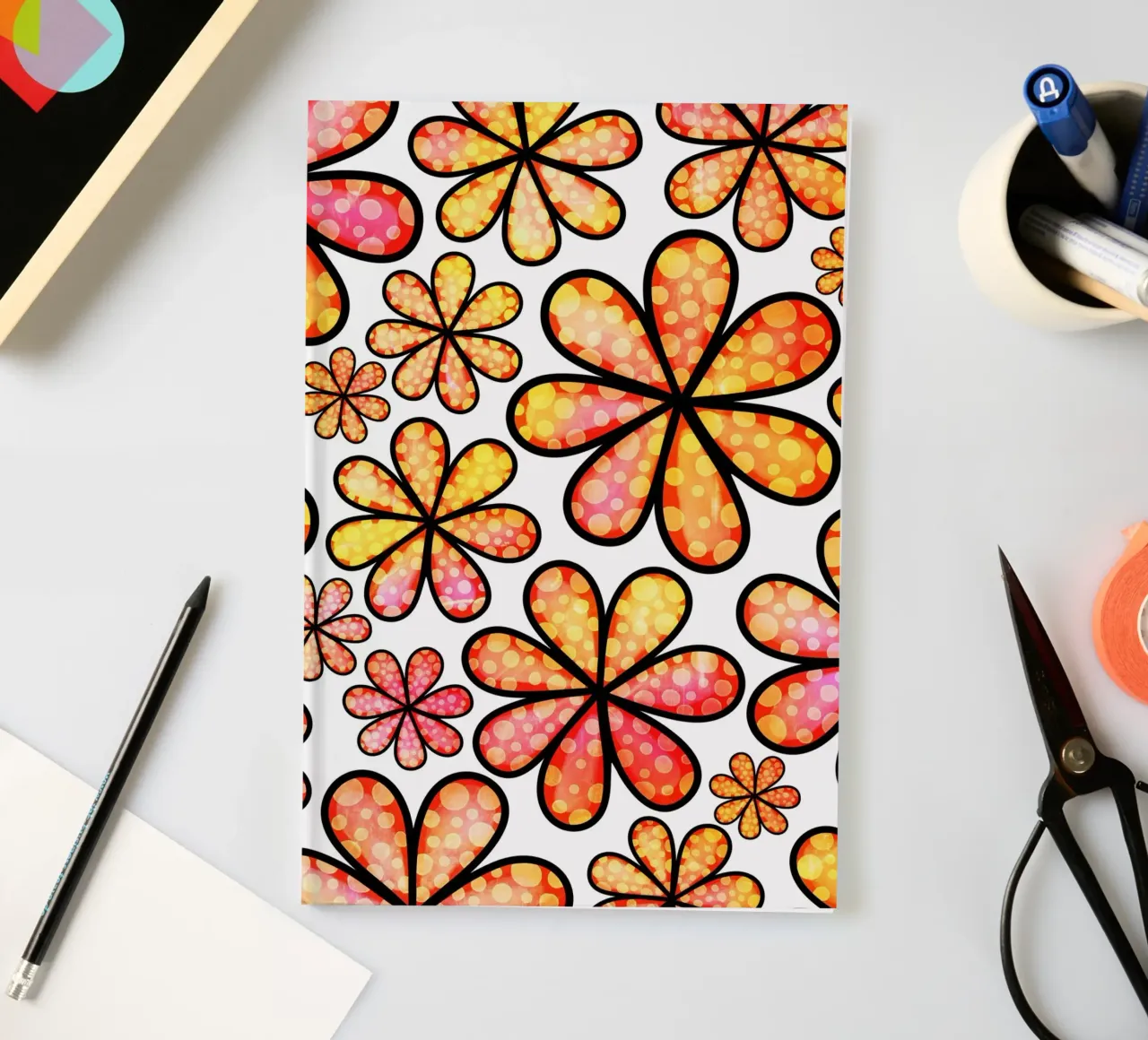 Whimsical Daisy Doodles notebook by Botanical Pattern House