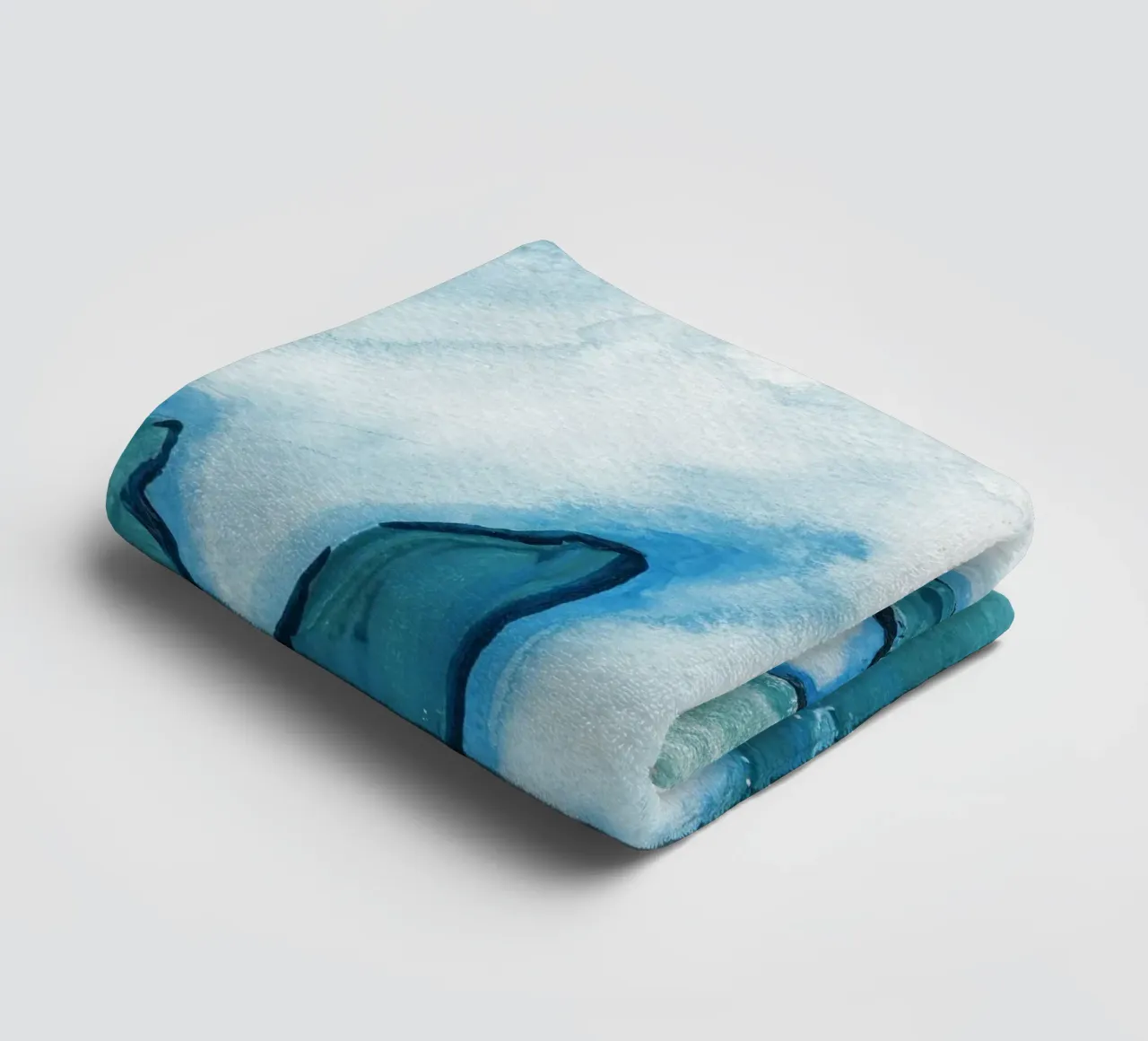 Cat, Blue towel by Aviwe Apleni