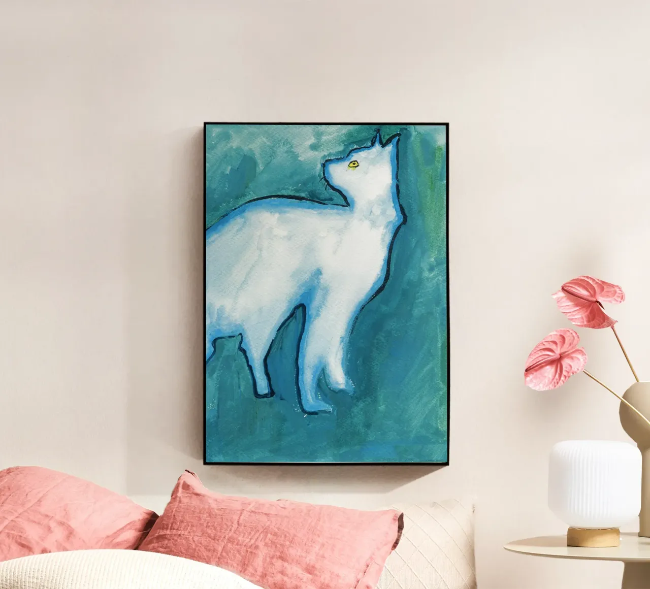 Cat, Blue plexiglass da Aviwe Apleni