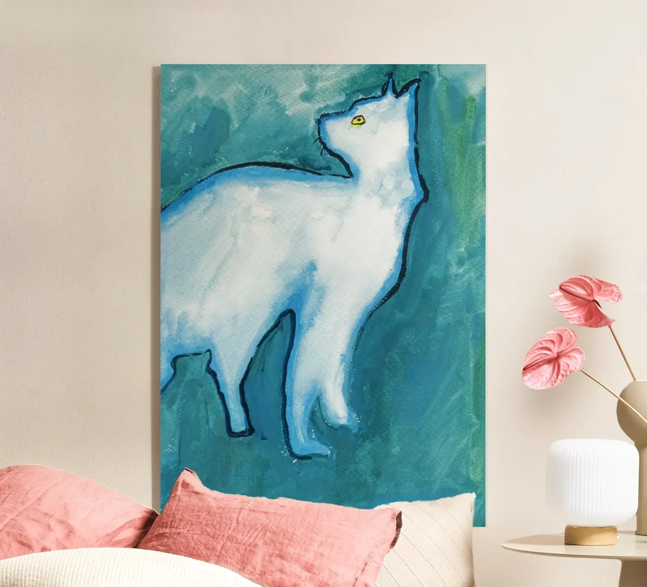 Cat, Blue plexiglass da Aviwe Apleni