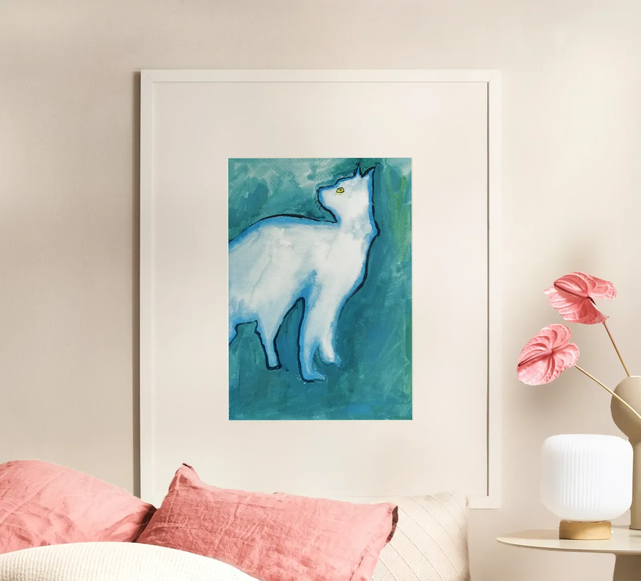 Cat, Blue poster da Aviwe Apleni