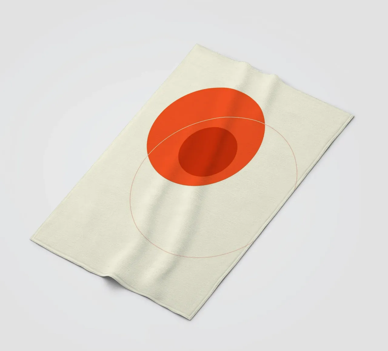 Orange Circular Composition coperta in pile da adrianooliveira