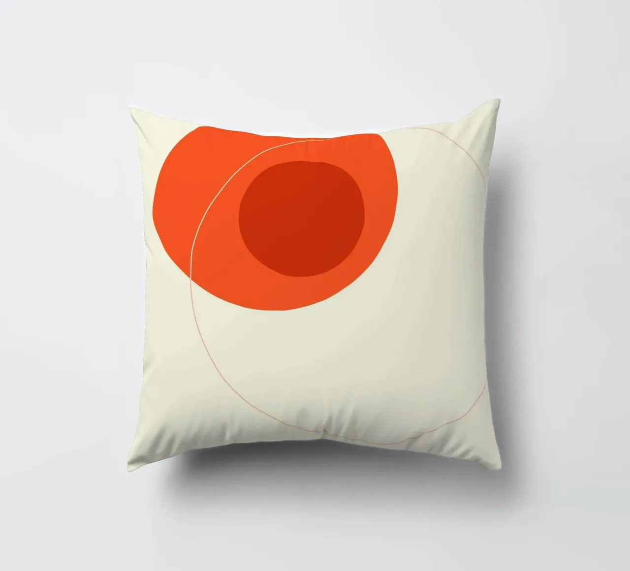 Orange Circular Composition decorative cushion by adrianooliveira