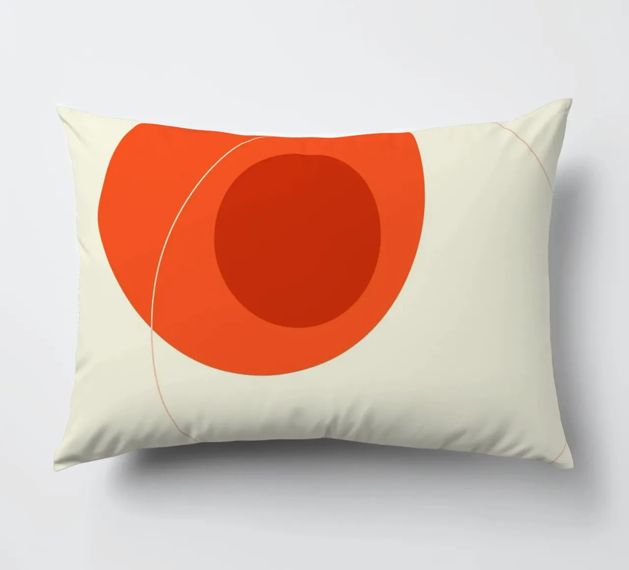 Orange Circular Composition decorative cushion by adrianooliveira