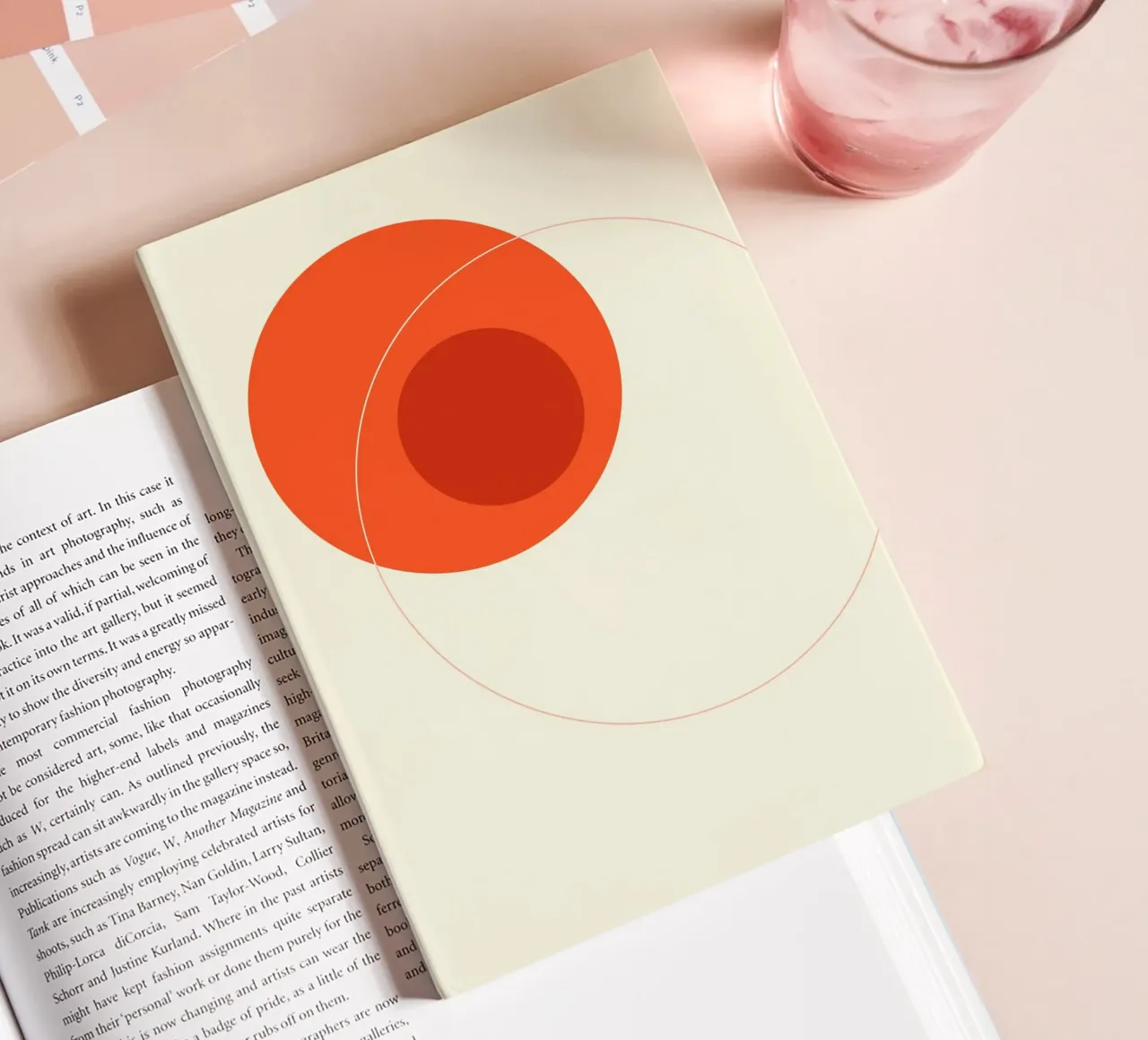 Orange Circular Composition notebook by adrianooliveira