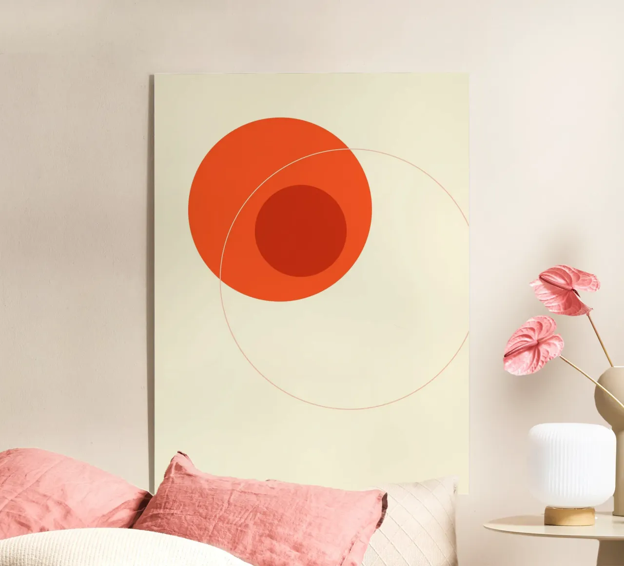 Orange Circular Composition acrylic glass by adrianooliveira