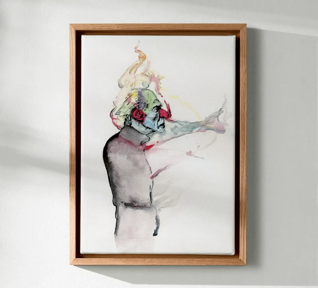 Old Man Leinwand mit Schattenfugenrahmen von Aviwe Apleni