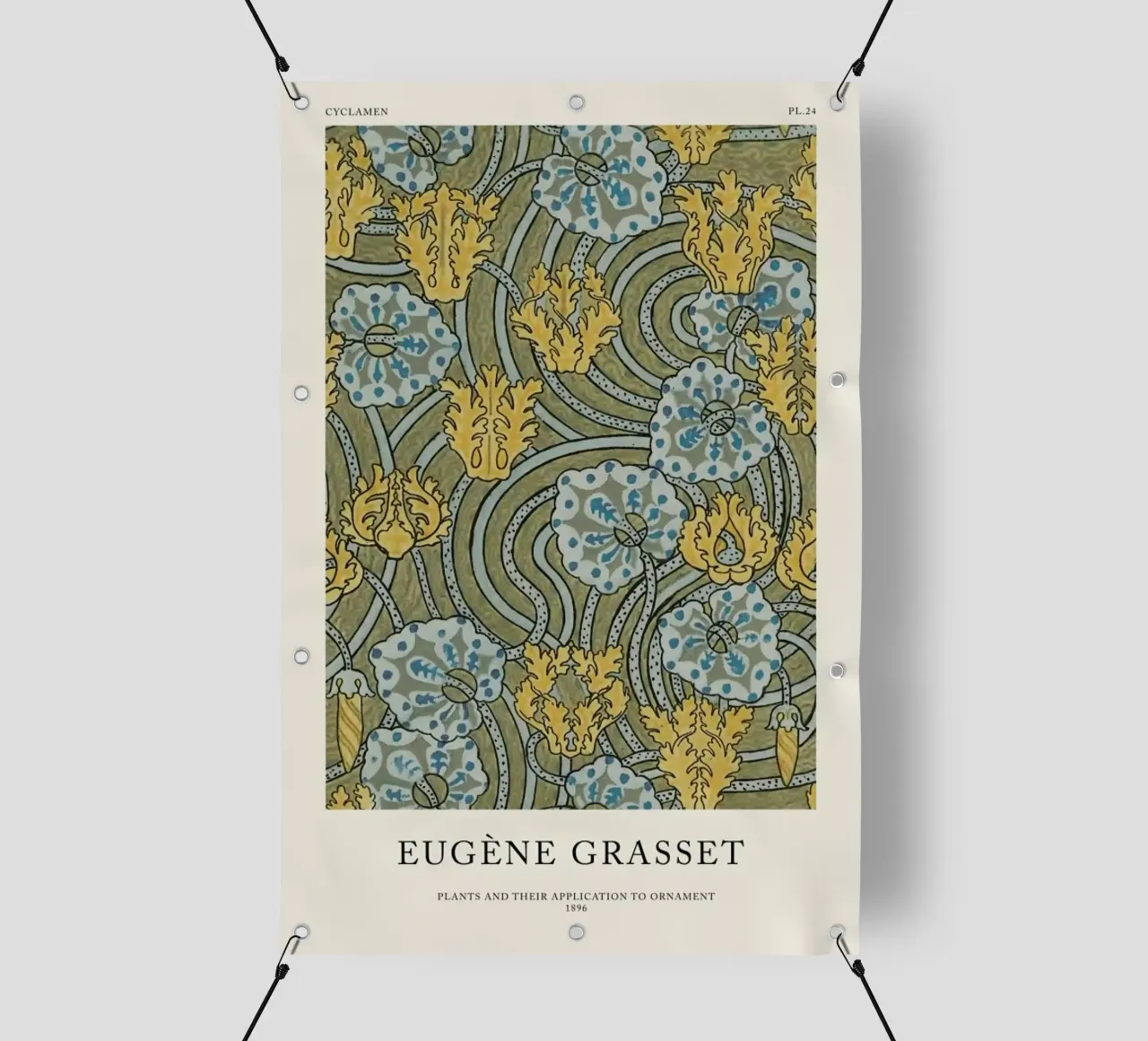 Grasset - Cyclamen 24 telo in pvc da Vintage by JUNIQE