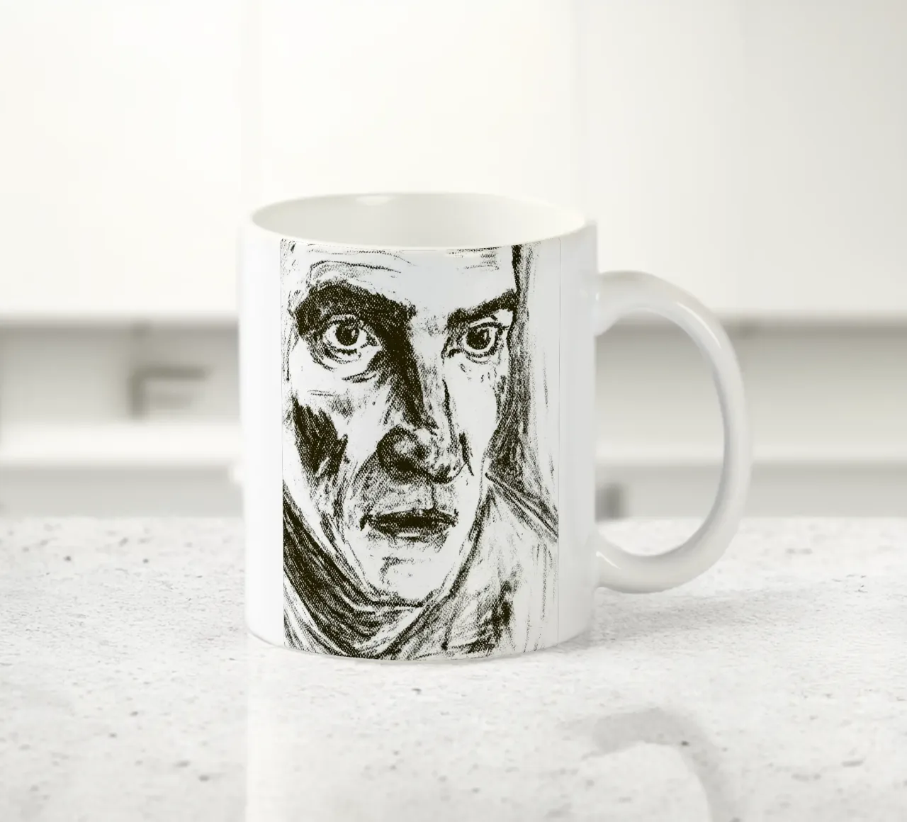 Yellow Man (P) tazza in ceramica da Aviwe Apleni