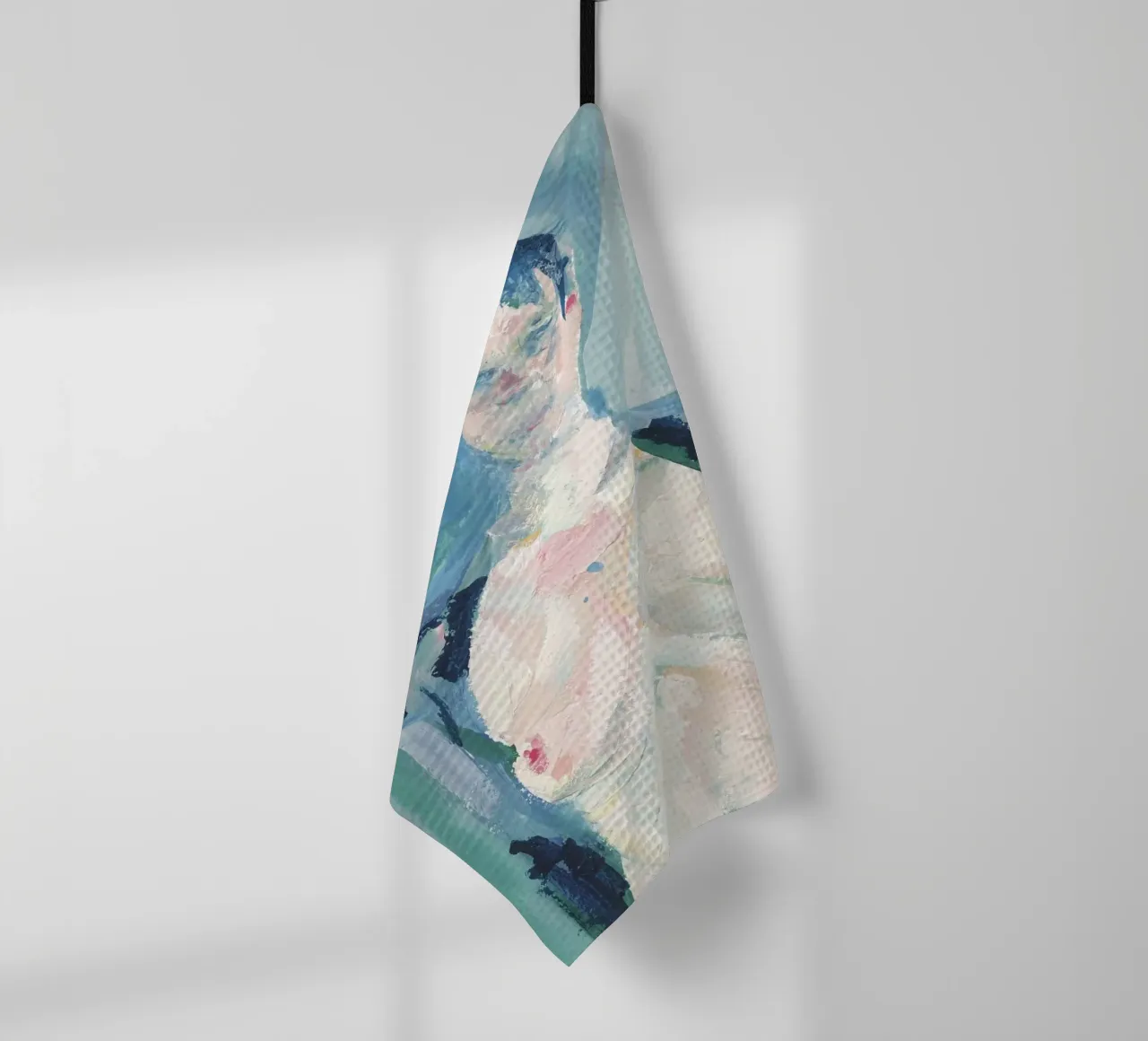 Woman Against Blue tea towel by Aviwe Apleni