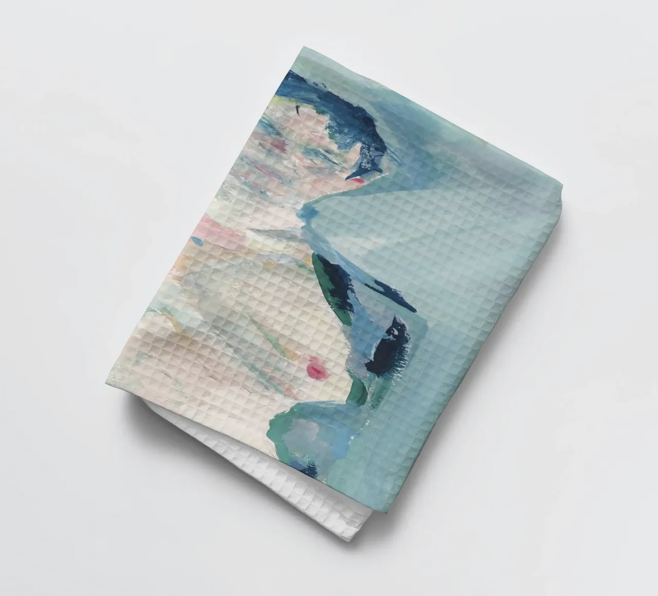 Woman Against Blue tea towel by Aviwe Apleni