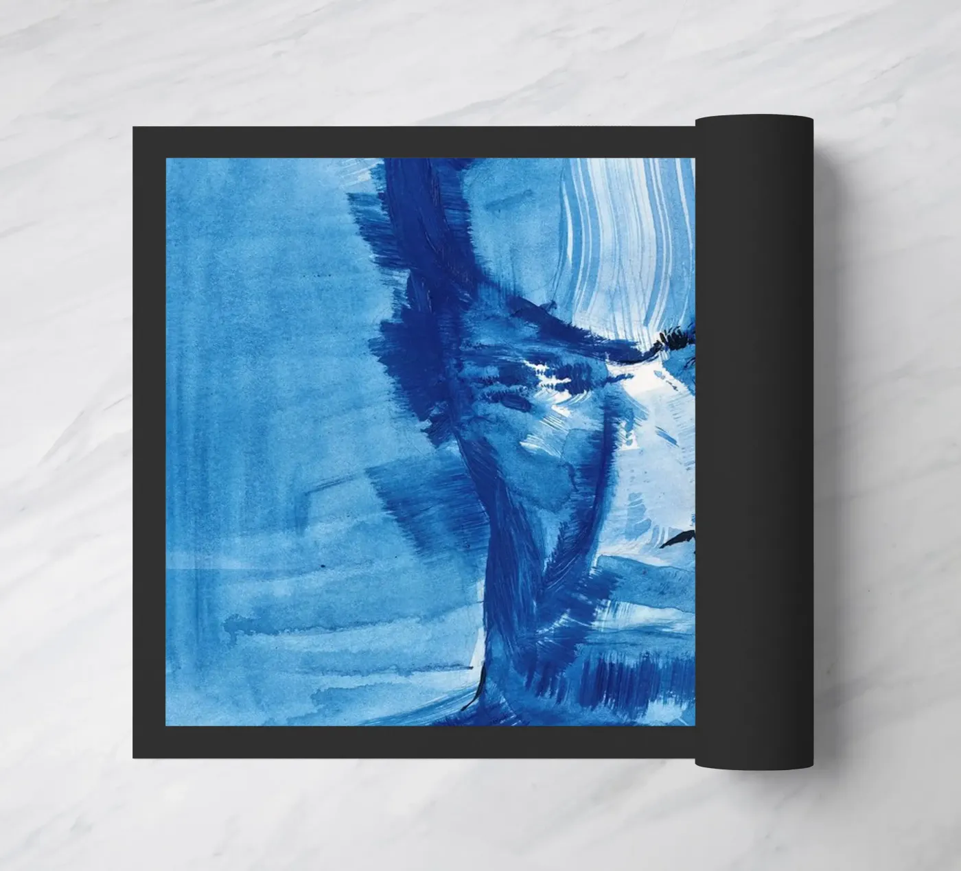 Blue Man doormat by Aviwe Apleni
