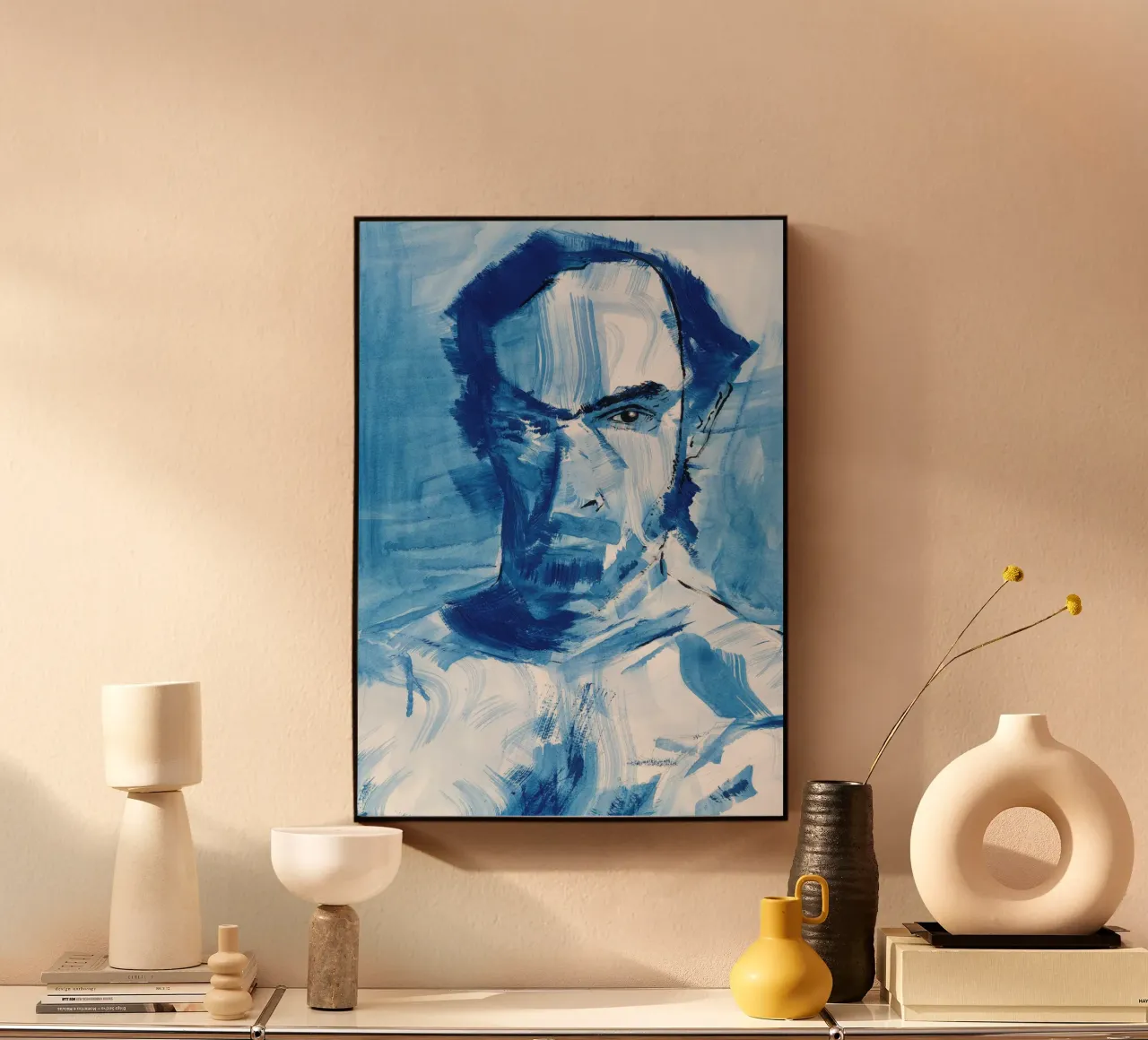 Blue Man plexiglass da Aviwe Apleni