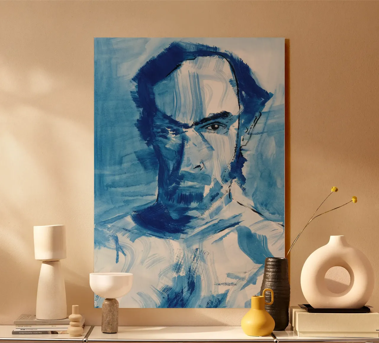 Blue Man plexiglass da Aviwe Apleni