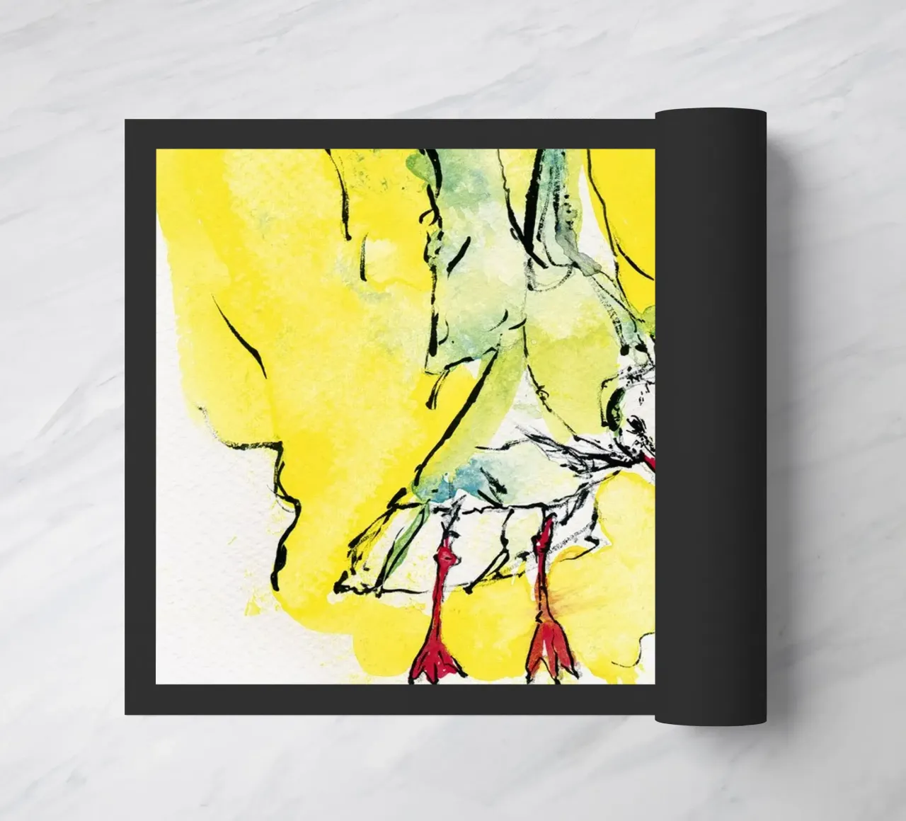 Bird In Flight With Yellow zerbino da Aviwe Apleni