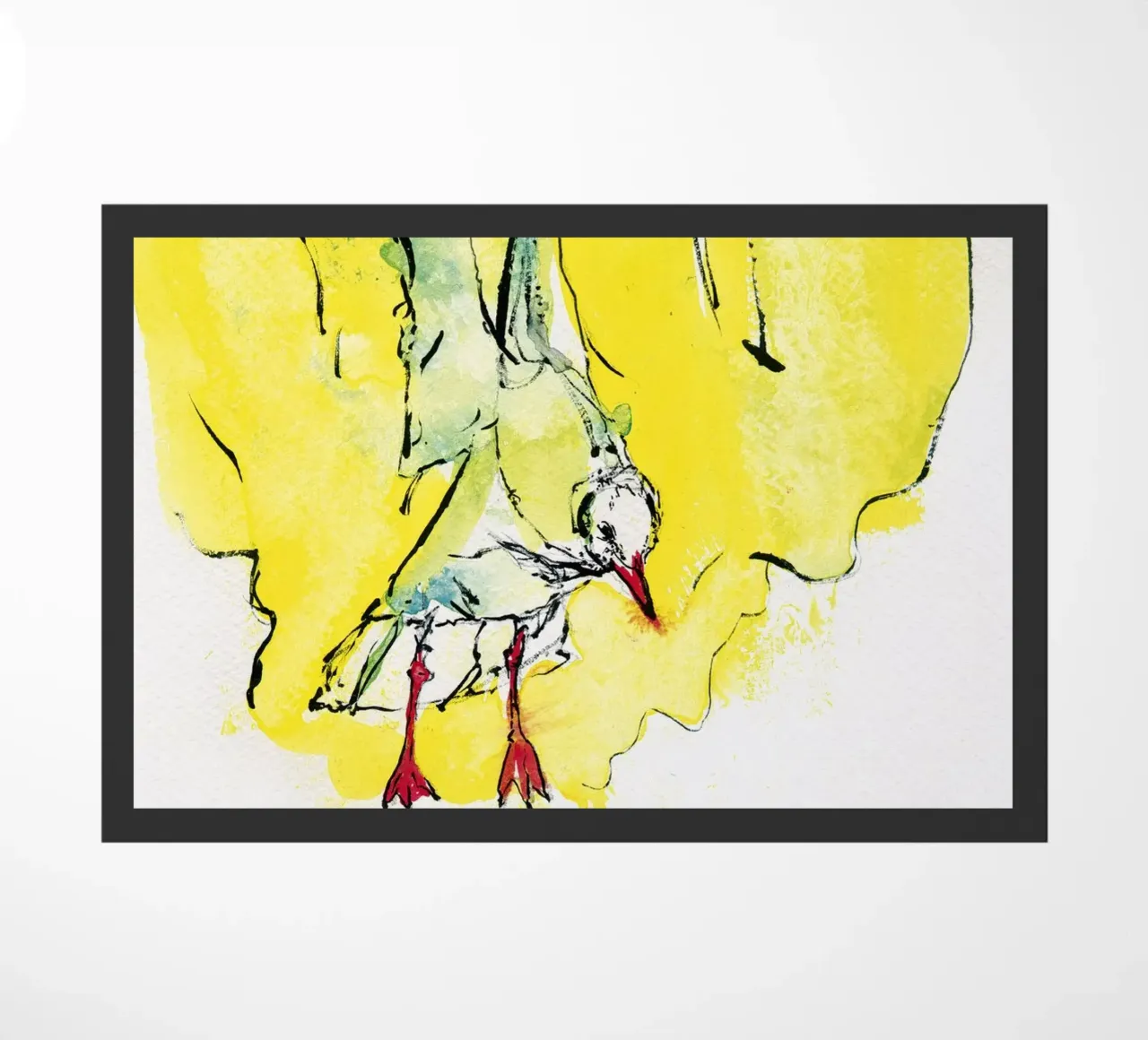 Bird In Flight With Yellow zerbino da Aviwe Apleni