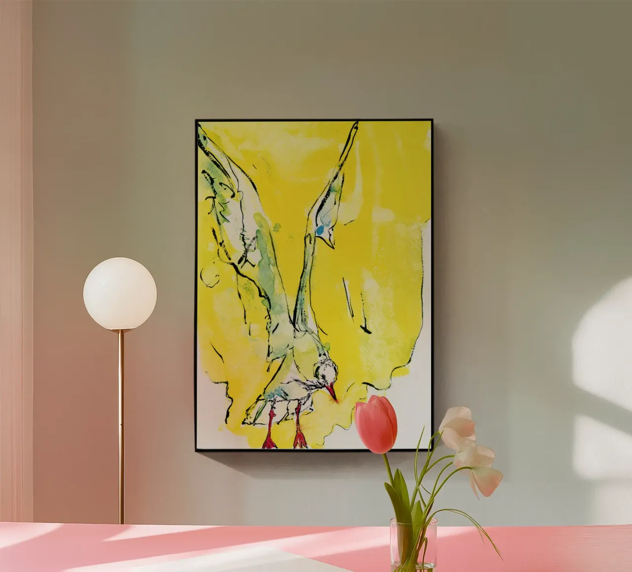 Bird In Flight With Yellow plexiglass da Aviwe Apleni