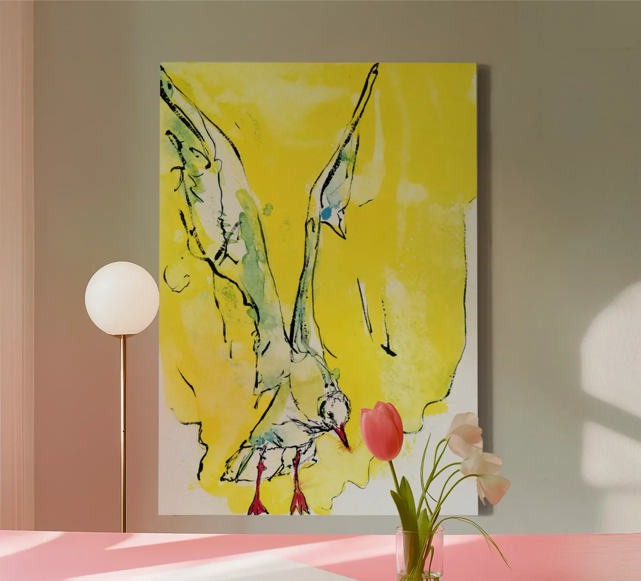 Bird In Flight With Yellow tela da Aviwe Apleni