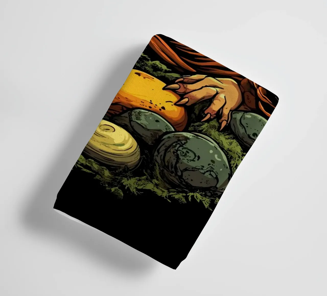 Goblin in a moss nest with big eyes towel by pixelbull - medieval art and more
