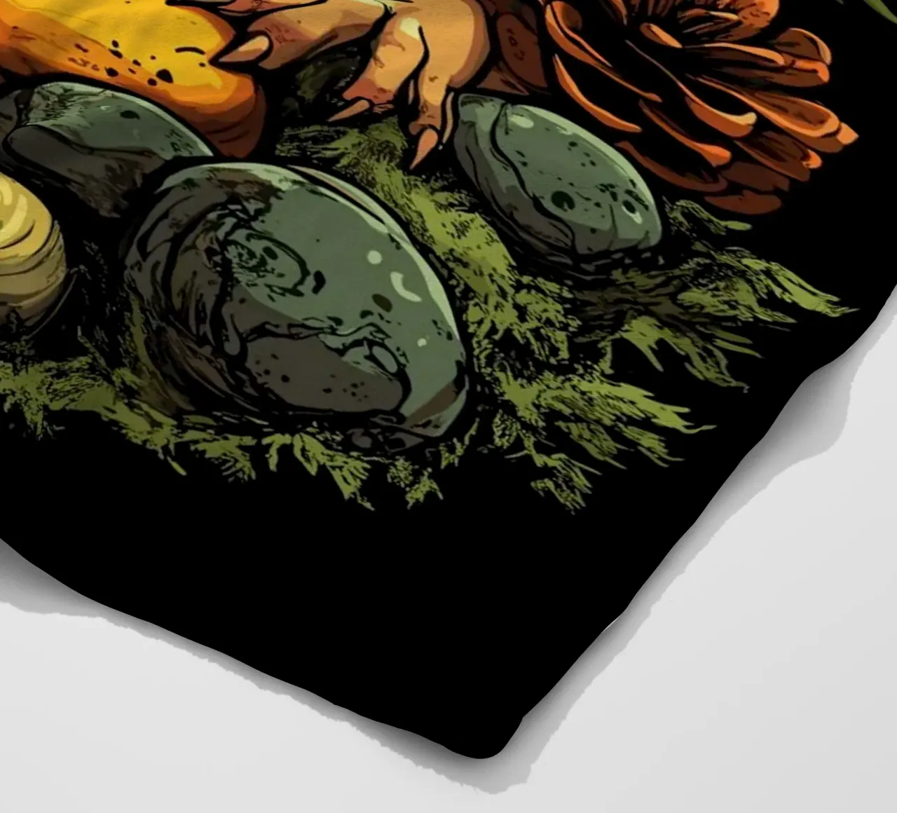 Kabouter in een mosnest met grote ogen fleecedeken van pixelbull - medieval art and more
