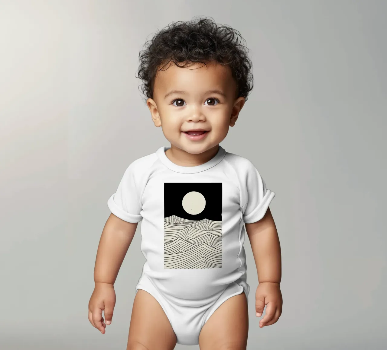Lune body neonato maniche corte da Graphite