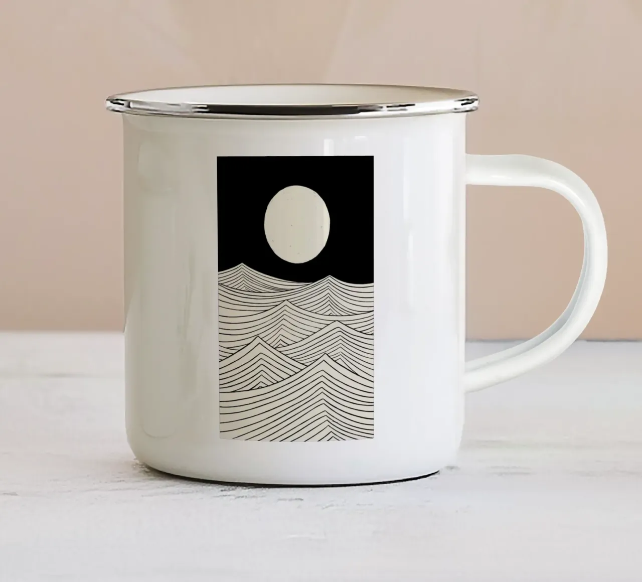Lune enamel mug by Graphite