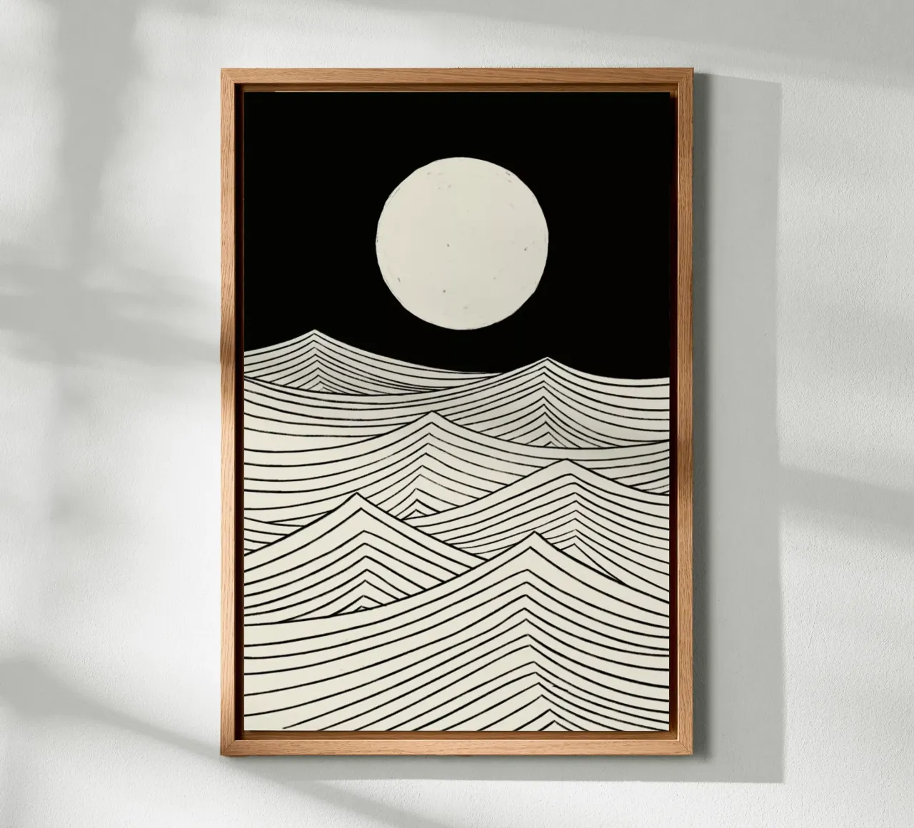 Lune tela con Cornice a cassetta da Graphite