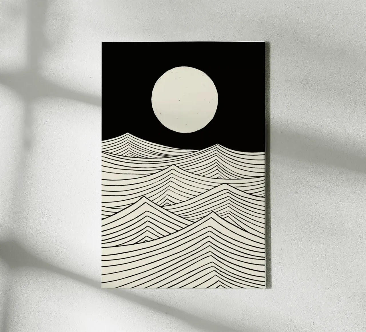 Lune tela con Cornice a cassetta da Graphite