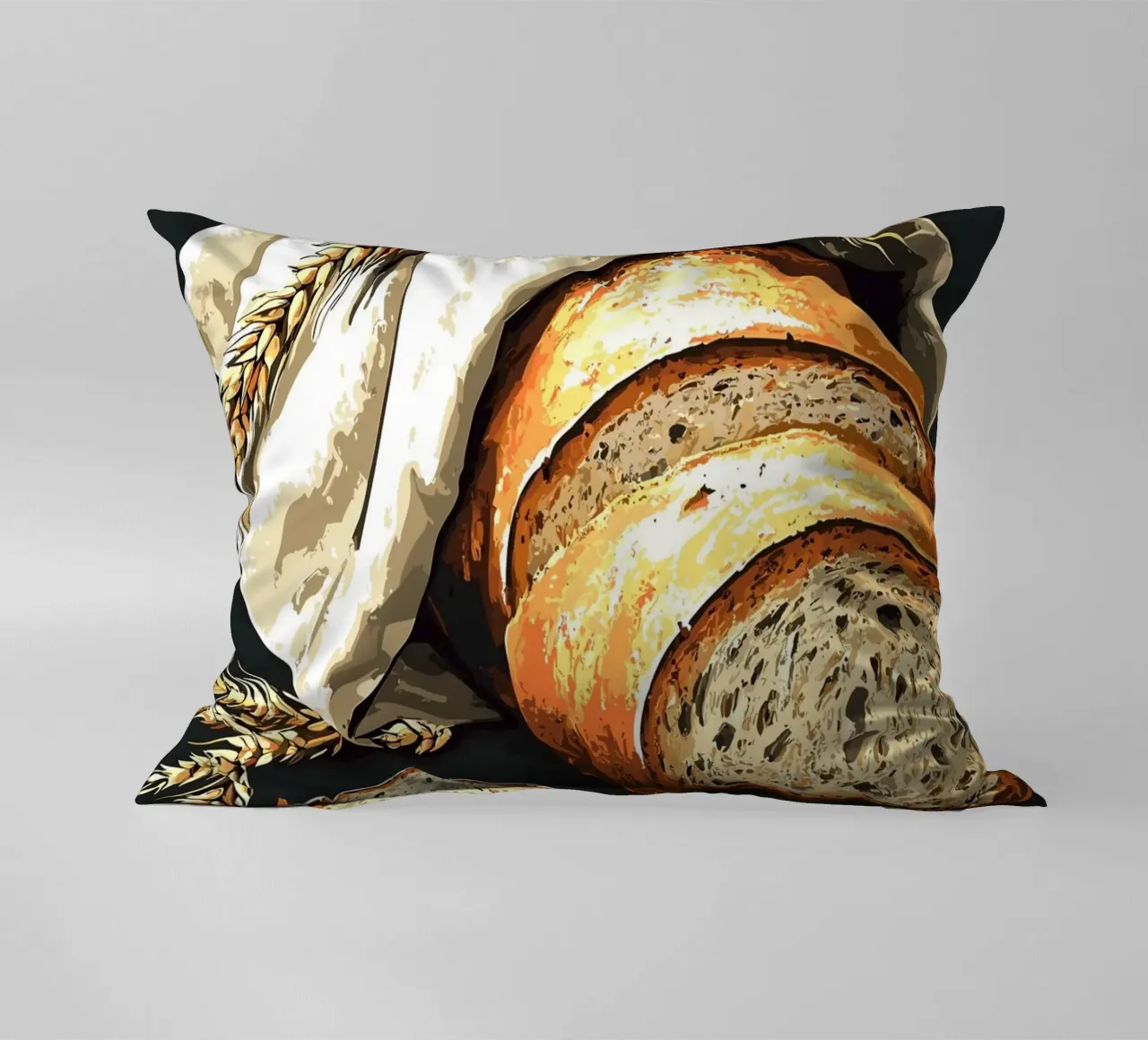Pane fresco di fattoria a fette cuscino da pixelbull - medieval art and more