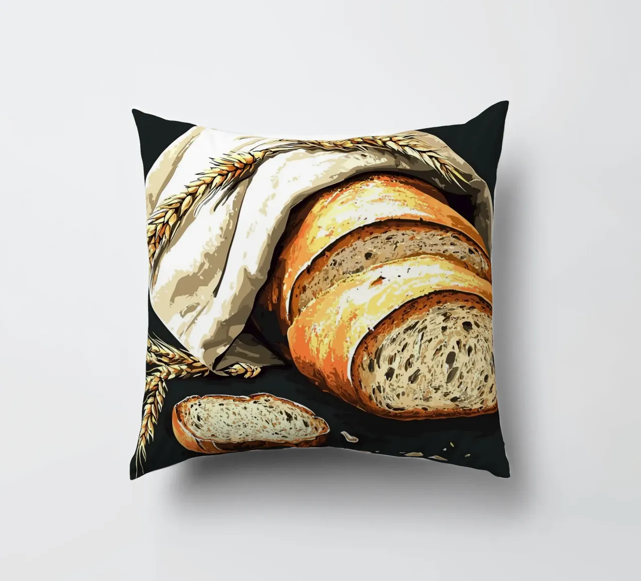 Pane fresco di fattoria a fette cuscino da pixelbull - medieval art and more