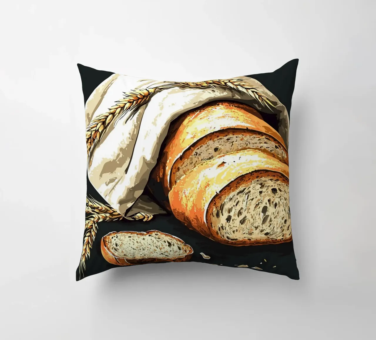 Pane fresco di fattoria a fette cuscino da pixelbull - medieval art and more
